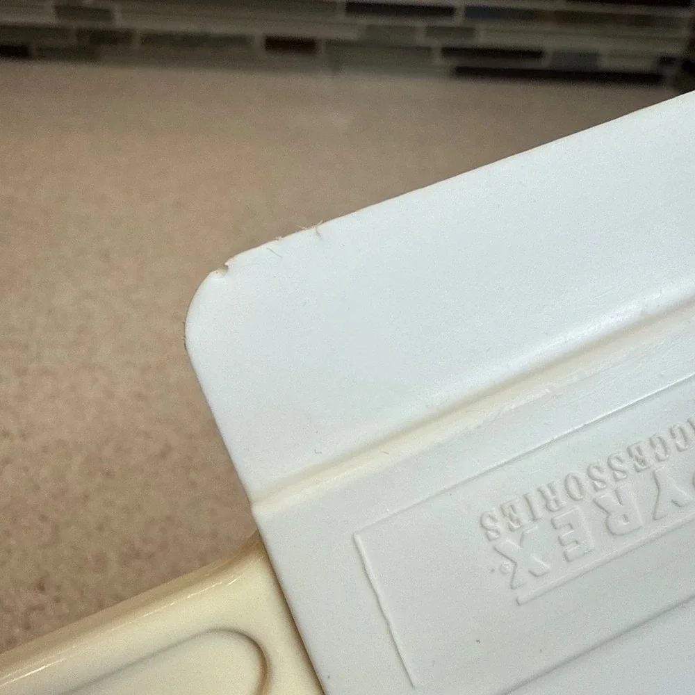 Vintage Pyrex Accessories Rubber Spatula Bowl Scraper All Purpose White 10